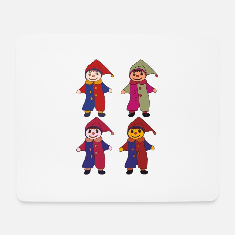 kasper im Viererpack - Mousepad (Querformat) - Weiß