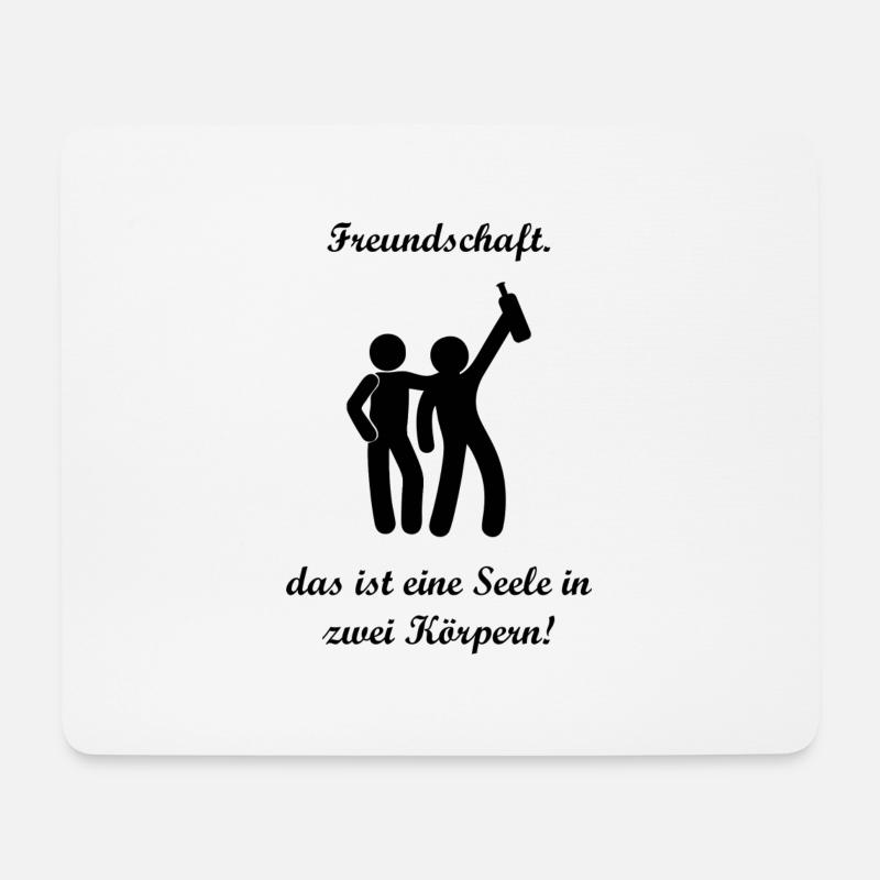 Freundschaft - Mousepad (Querformat) - Weiß