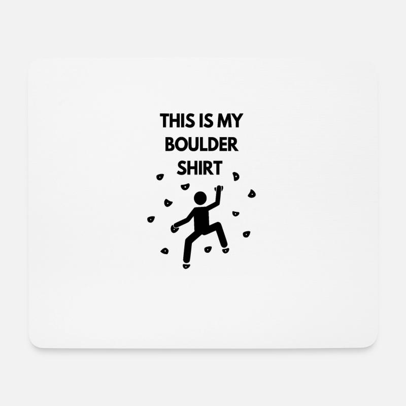Boulder Shirt - Mouse Pad (horizontal) - white