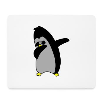 pinguin dabbing 02 - Mousepad (Querformat) - Weiß - Vorne