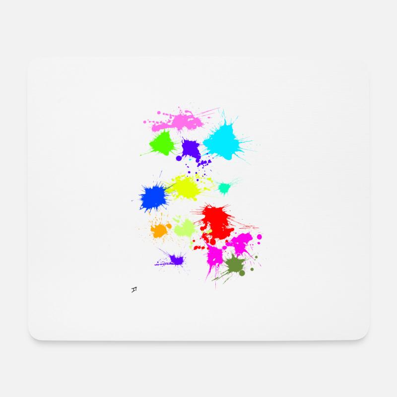 Flecken - Mousepad (Querformat) - Weiß