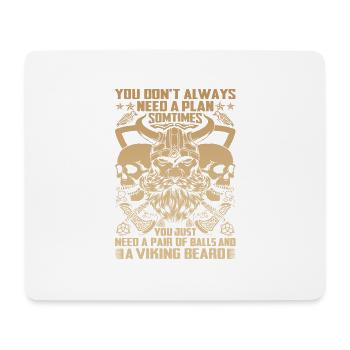 Nordic scandinavia retro viking mystical mythology - Mouse Pad (horizontal) - white - Front