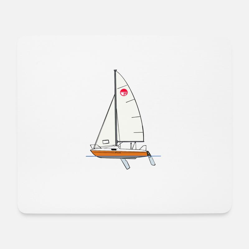 FAM oragne 1 Fenster - Mousepad (Querformat) - Weiß
