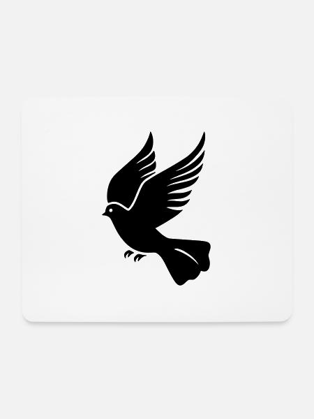 Taube - Mousepad (Querformat) - Weiß