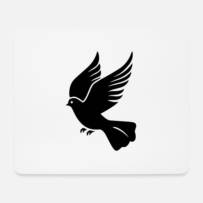 Taube - Mousepad (Querformat) - Weiß