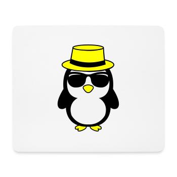 cool pinguin 02 - Mousepad (Querformat) - Weiß - Vorne