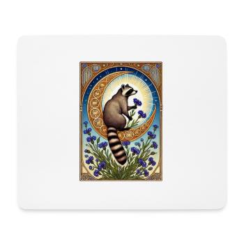 Waschbär - Mousepad (Querformat) - Weiß - Vorne