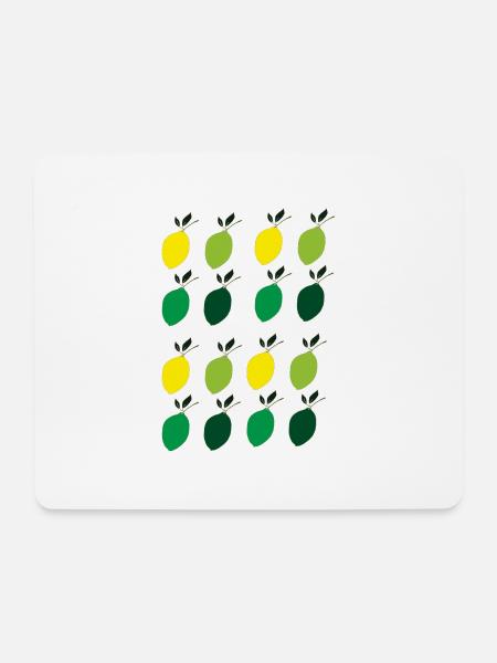zitronen haufen - Mousepad (Querformat) - Weiß