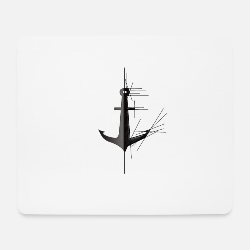 Anker - Mousepad (Querformat) - Weiß