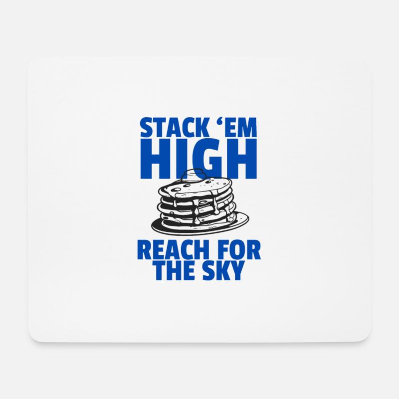 Pancake's - Stack 'em High - Mousepad (Querformat) - Weiß