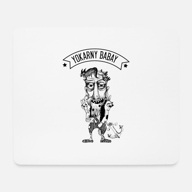 Yokarny Babay Print aus RusSoul Collection - Mousepad (Querformat) - Weiß