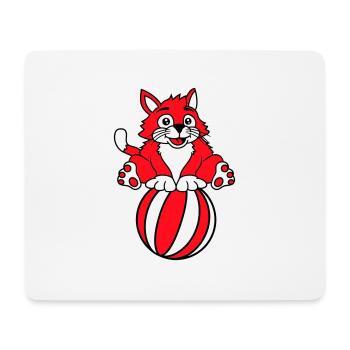 Circus Cat Jeu de ballon de plage équilibré Fun Fun - Tapis de souris (format paysage) - blanc - Devant