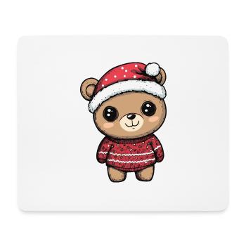 Bear Christmas Comic - Mouse Pad (horizontal) - white - Front