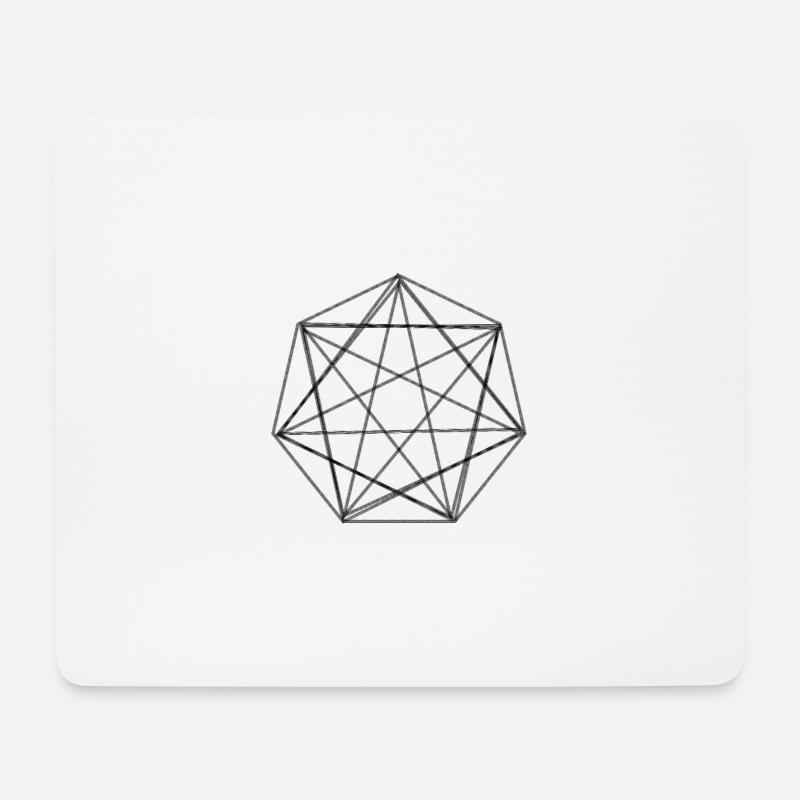 Geometrische Eleganz – Design trifft auf Tiefe und - Mousepad (Querformat) - Weiß