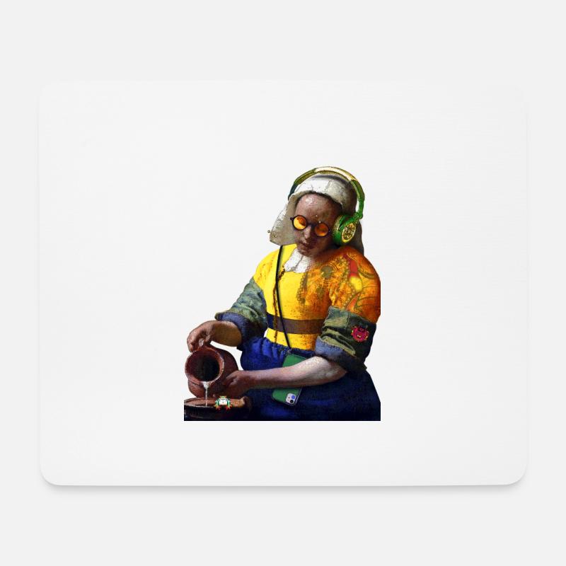 Milchmädchen - Mousepad (Querformat) - Weiß