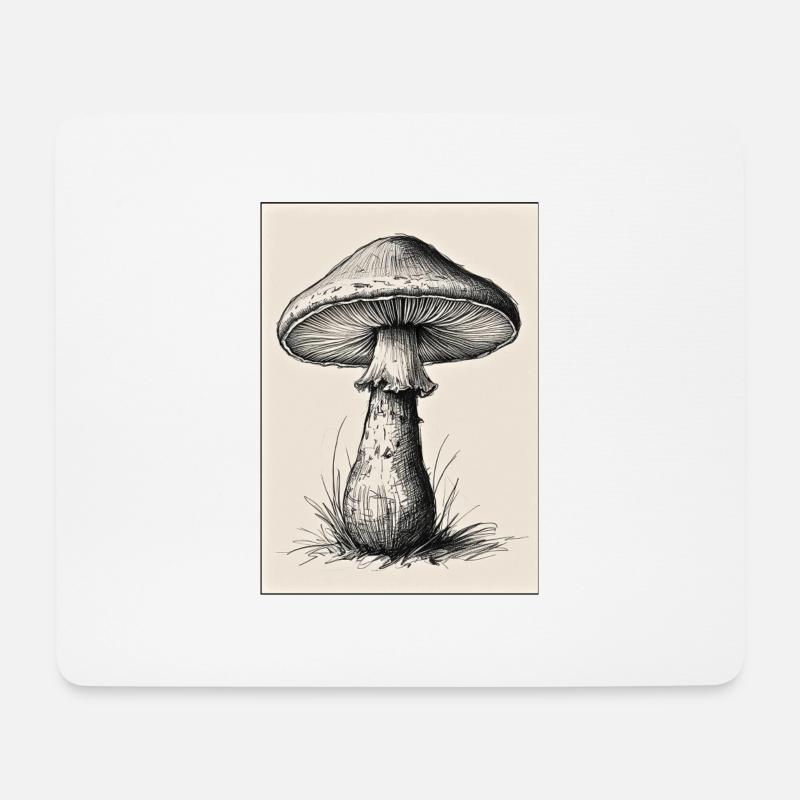 Pilzomania - Mousepad (Querformat) - Weiß