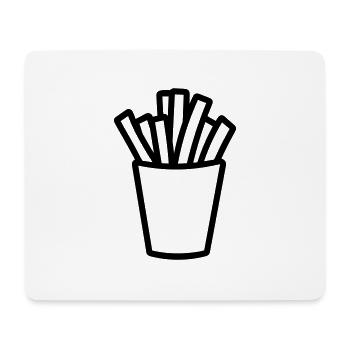 Frites - Tapis de souris (format paysage) - blanc - Devant