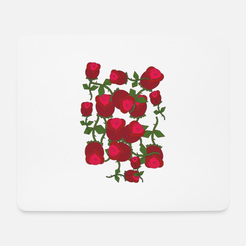 rosen rosen - Mousepad (Querformat) - Weiß
