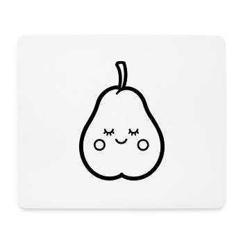 Birne - Mousepad (Querformat) - Weiß - Vorne