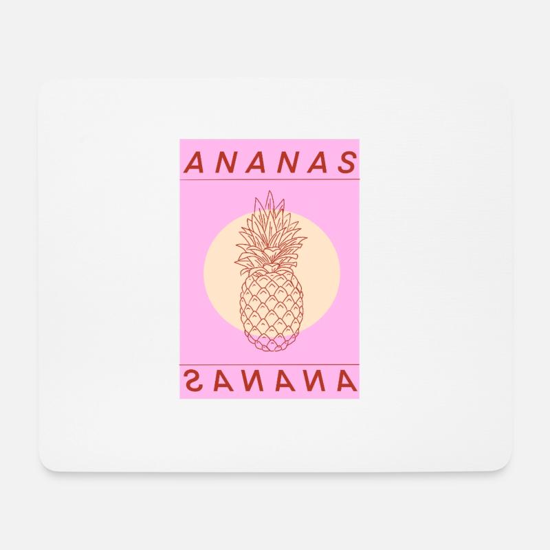 Ananas 3 - Mousepad (Querformat) - Weiß
