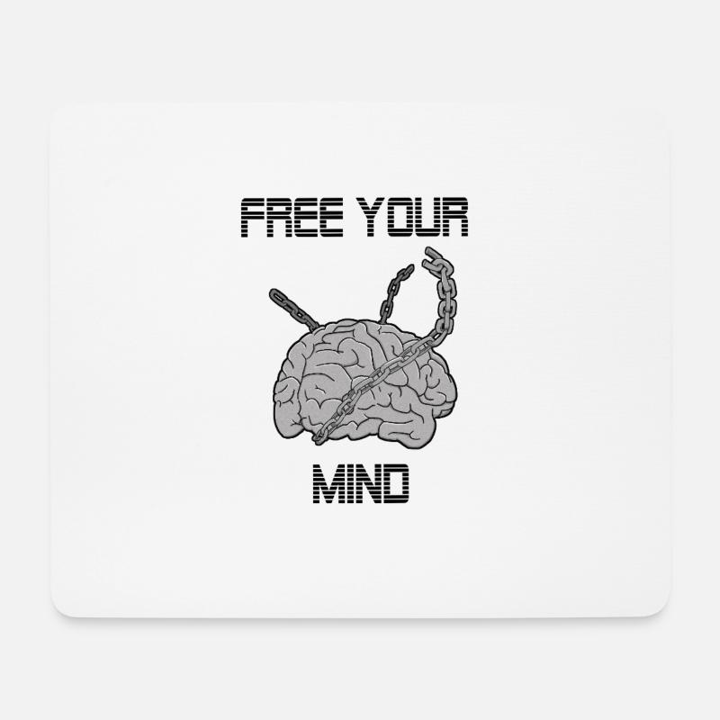 Free your mind - Mousepad (Querformat) - Weiß