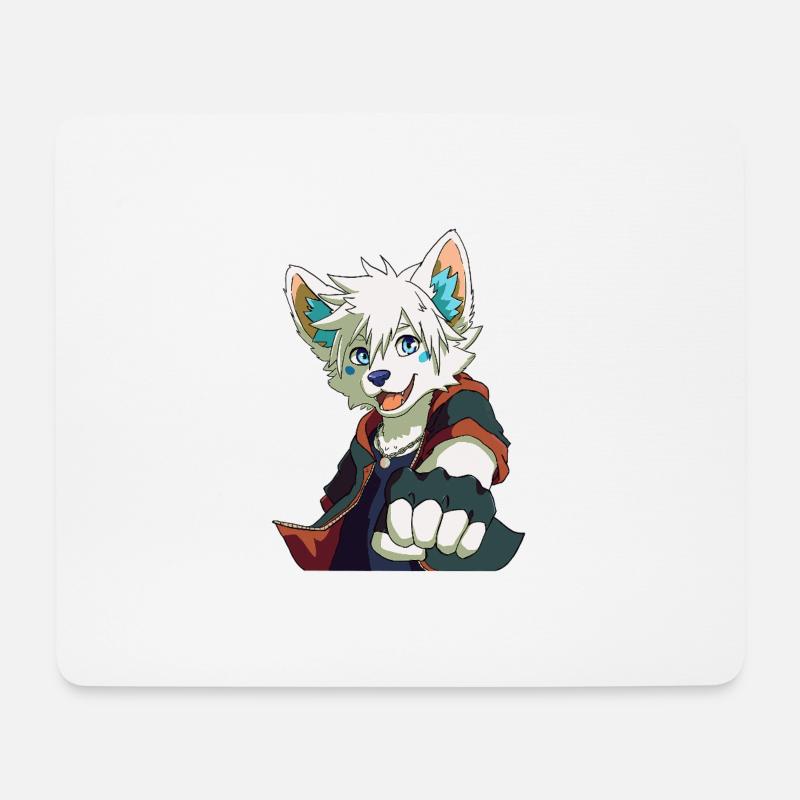 Prout Furry - Mousepad (Querformat) - Weiß