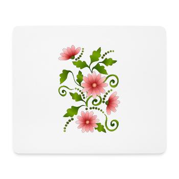 Flowers - Mouse Pad (horizontal) - white - Front