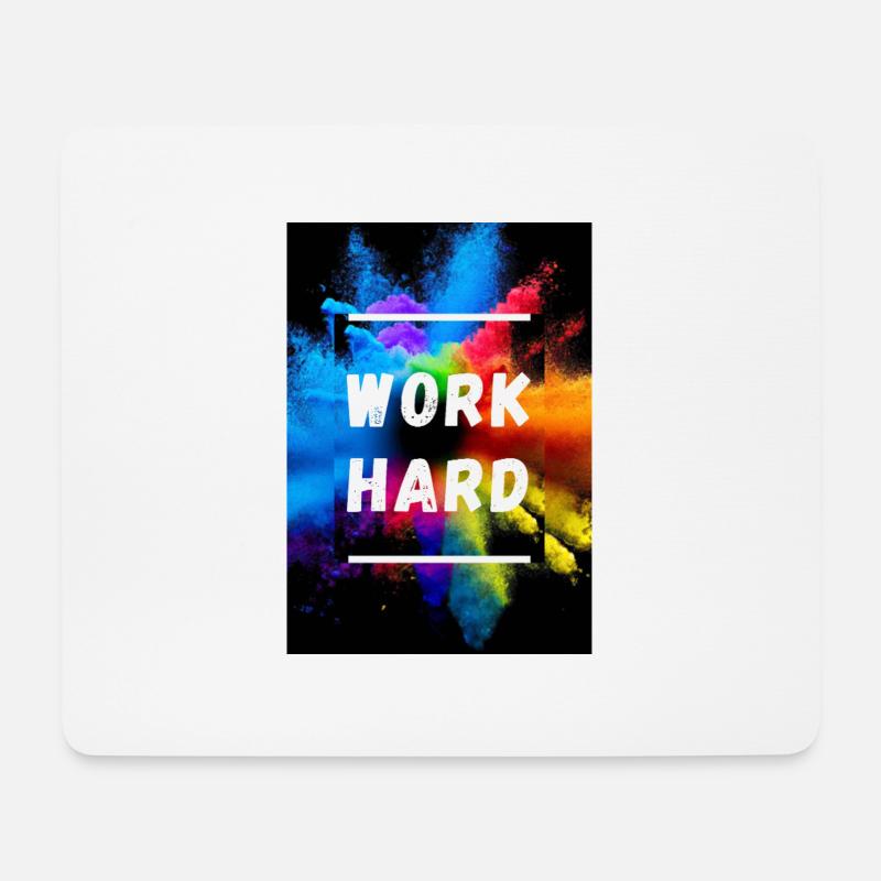 Motivation Work Hard - Mousepad (Querformat) - Weiß
