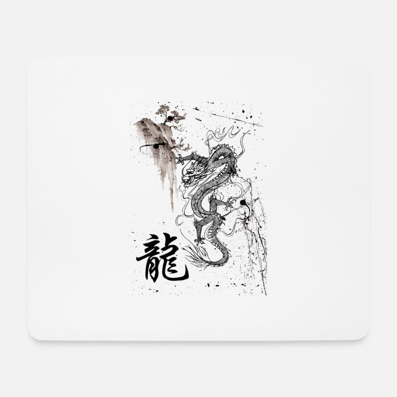 Drago - Tapis de souris (format paysage) - blanc