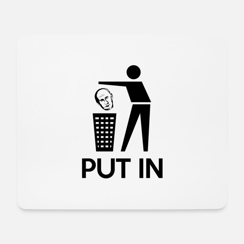 PUT IN ( ANTI WAR SYMBOL ) - Mousepad (Querformat) - Weiß