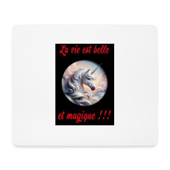 La vie est belle et magique. - Tapis de souris (format paysage) - blanc - Devant