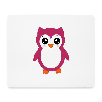 Hibou Kawaii Kawaii Chibi Animaux Kawaii - Tapis de souris (format paysage) - blanc - Devant