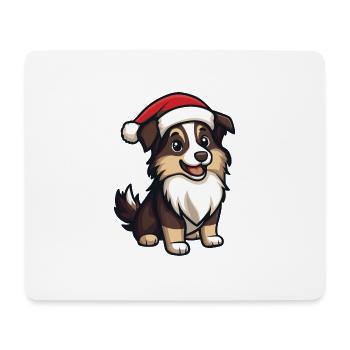 Border Collie Hund Weihnachten Niedlich - Mousepad (Querformat) - Weiß - Vorne