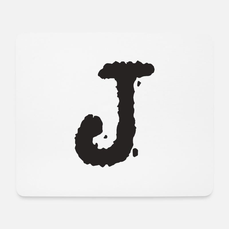 J - Mousepad (Querformat) - Weiß