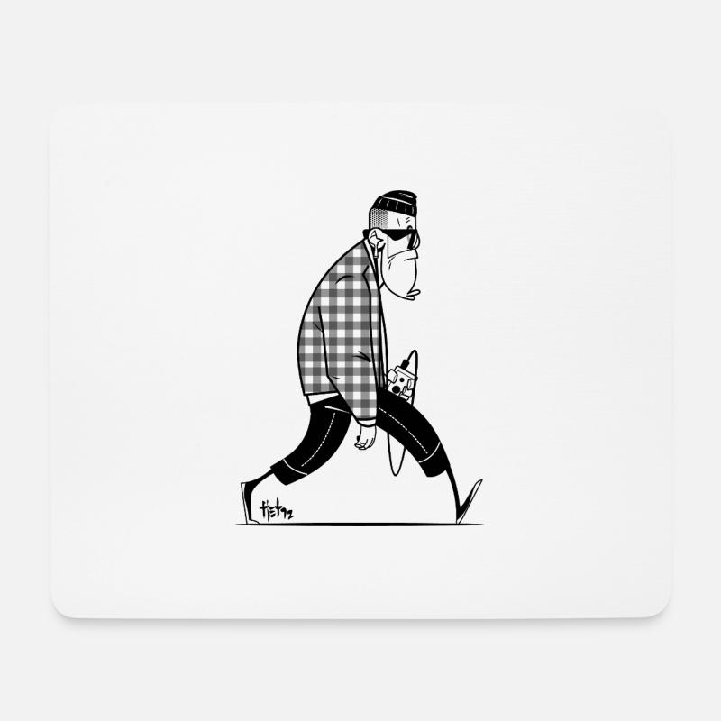 hipster - Mouse Pad (horizontal) - white