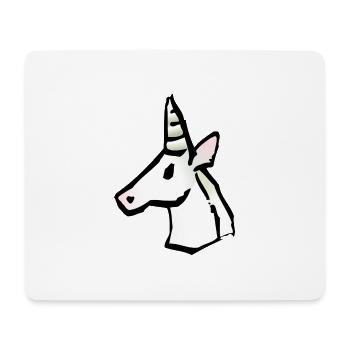 Einhorn - Mousepad (Querformat) - Weiß - Vorne