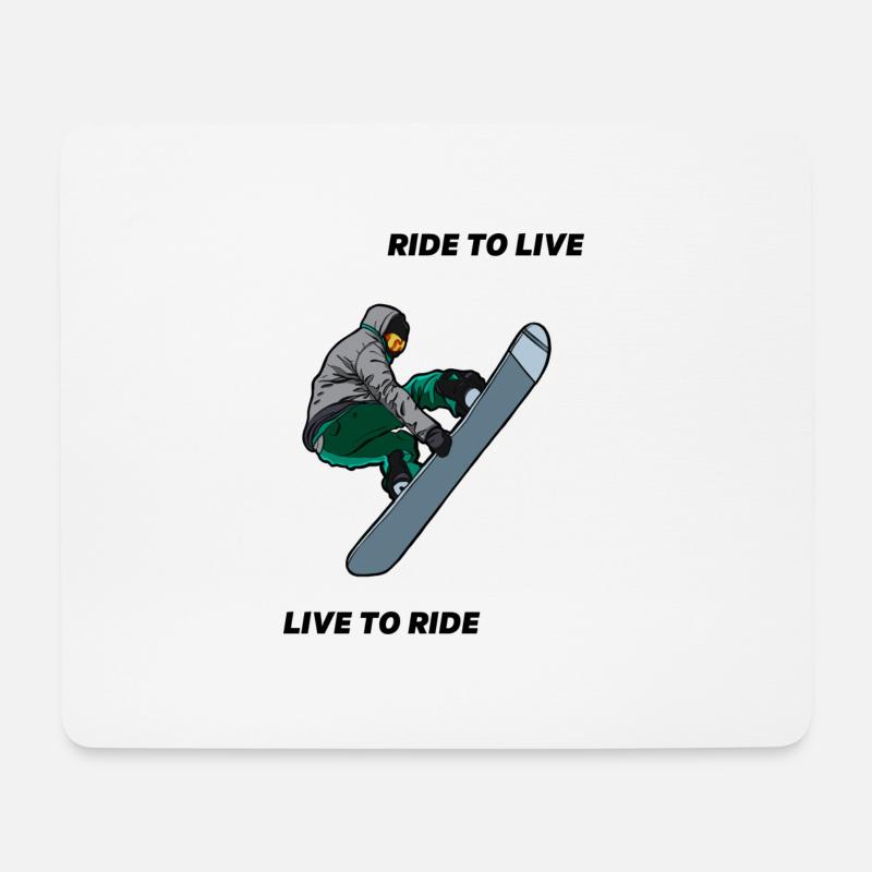 SNOWBOARDING - Mousepad (Querformat) - Weiß