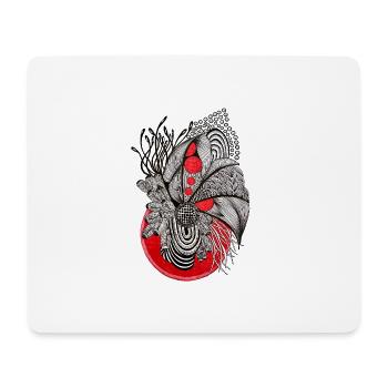 Plante de la ligne des orbes rouges - Tapis de souris (format paysage) - blanc - Devant