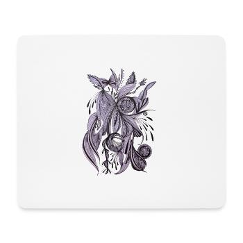Fleur de ligne violette - Tapis de souris (format paysage) - blanc - Devant
