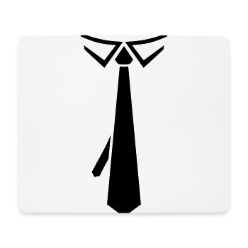 Krawatte Schlips Anzug zur Promotion - Mousepad (Querformat) - Weiß - Vorne
