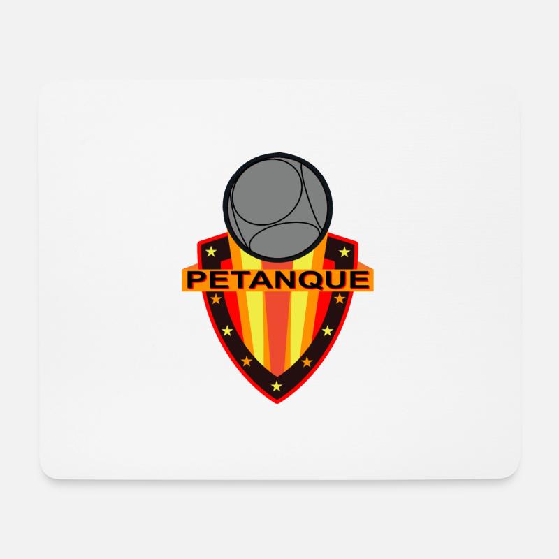 Boule Petanque Logo Emblem Club - Mousepad (Querformat) - Weiß