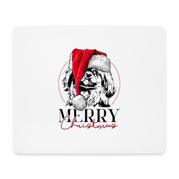 Santa PEKINGESE Merry Christmas Dogs Wilsigns - Mouse Pad (horizontal) - white - Front