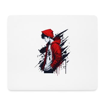 Jeune style de rue - Tapis de souris (format paysage) - blanc - Devant