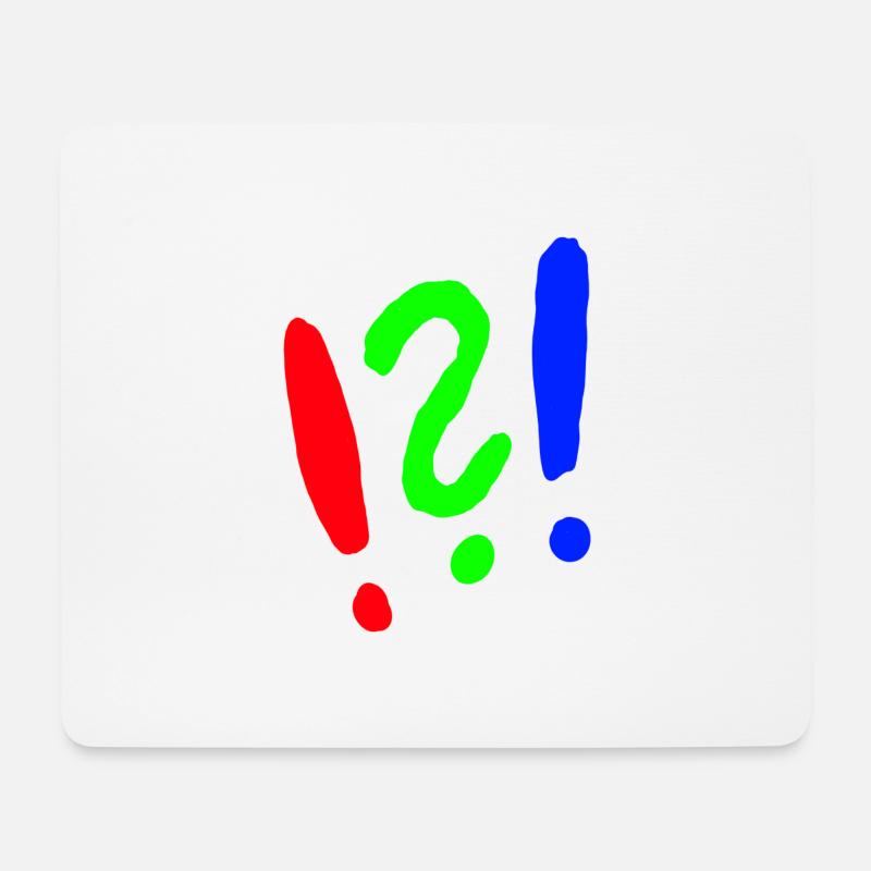 Exclamation mark/question mark comic style - Mouse Pad (horizontal) - white