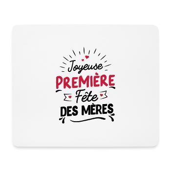 Joyeuse première fête des mères - Tapis de souris (format paysage) - blanc - Devant