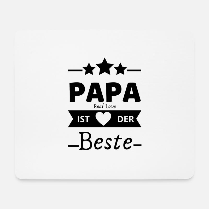 PAPA IST DER BESTE - Mousepad (Querformat) - Weiß