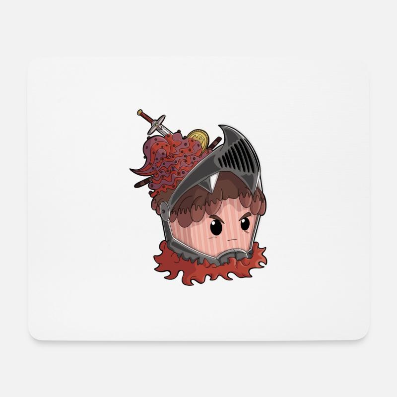 Knight Cupcake - Mousepad (Querformat) - Weiß