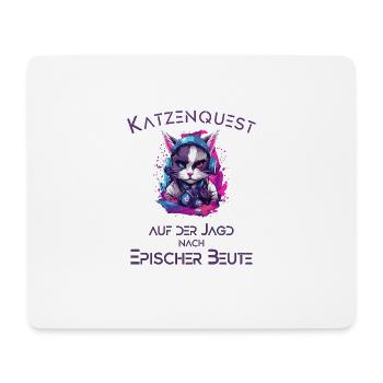 Katzen Gaming Epic Geschenk - Mousepad (Querformat) - Weiß - Vorne
