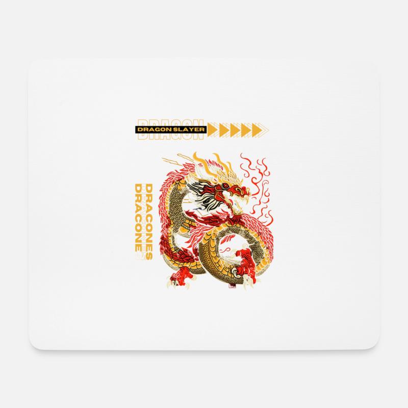 Drachentöter - Mousepad (Querformat) - Weiß