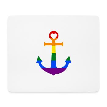 Ancre arc-en-ciel - Tapis de souris (format paysage) - blanc - Devant